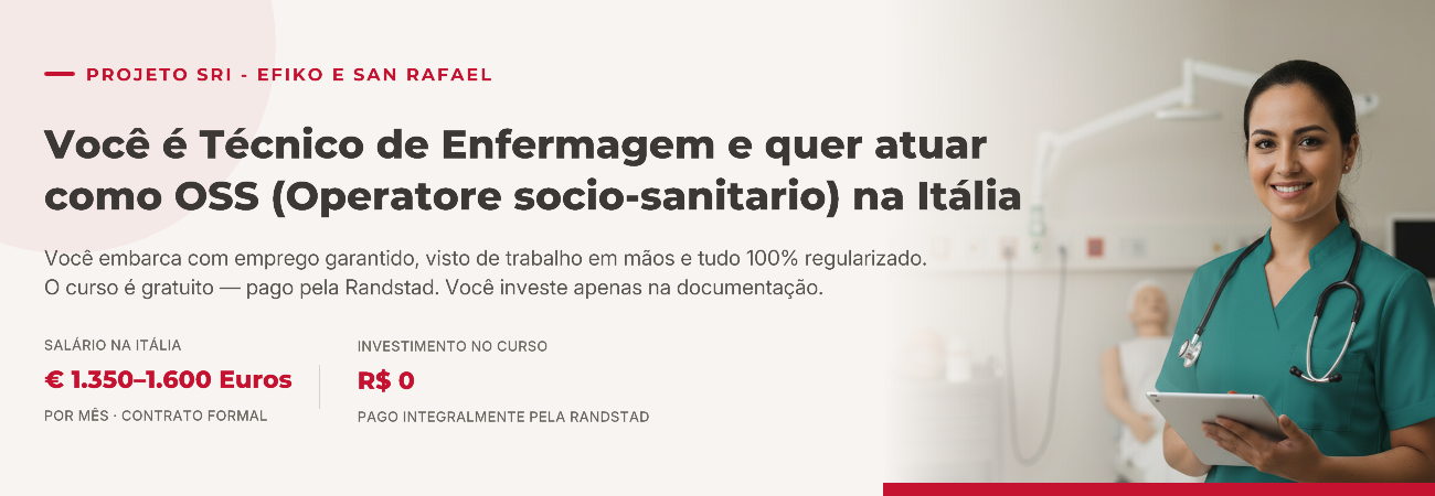 Sua jornada ao mercado de trabalho na Itália começa aqui — Plataforma Educacional San Rafael